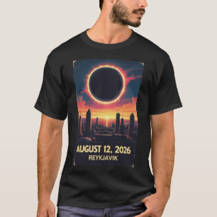 Camiseta Eclipse Solar 2026 Islandia Reykjavik Gru