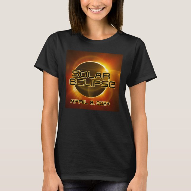 Camiseta Eclipse solar 8 de abril de 2024 (Anverso)