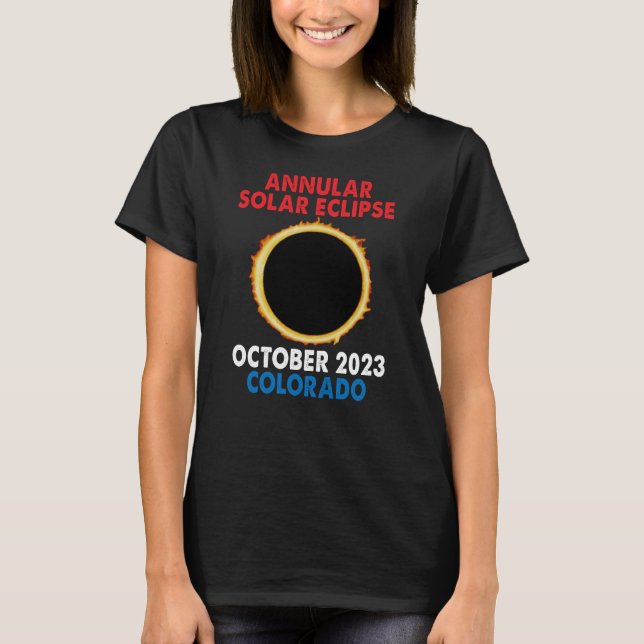 Camiseta Eclipse solar anual 2023 octubre 14 oct Colora (Anverso)