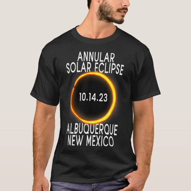 Camiseta Eclipse solar anual T - Albuquerque Nuevo México (Anverso)