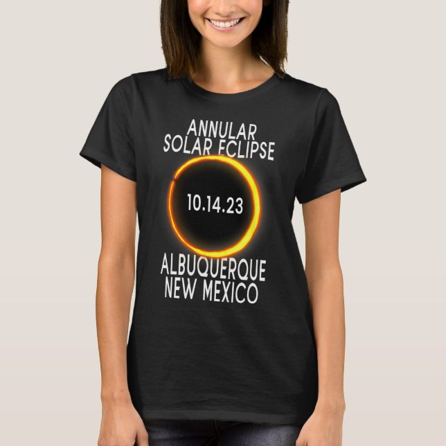 Camiseta Eclipse solar anual T - Albuquerque Nuevo México (Anverso)