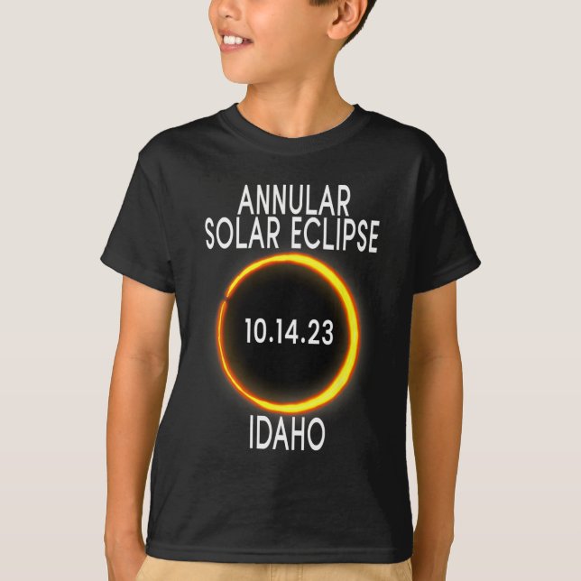 Camiseta Eclipse solar anual T - Idaho (Anverso)