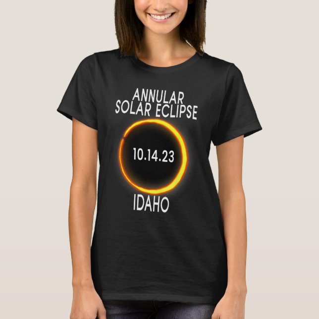 Camiseta Eclipse solar anual T - Idaho (Anverso)