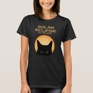 Camiseta Eclipse solar con gato