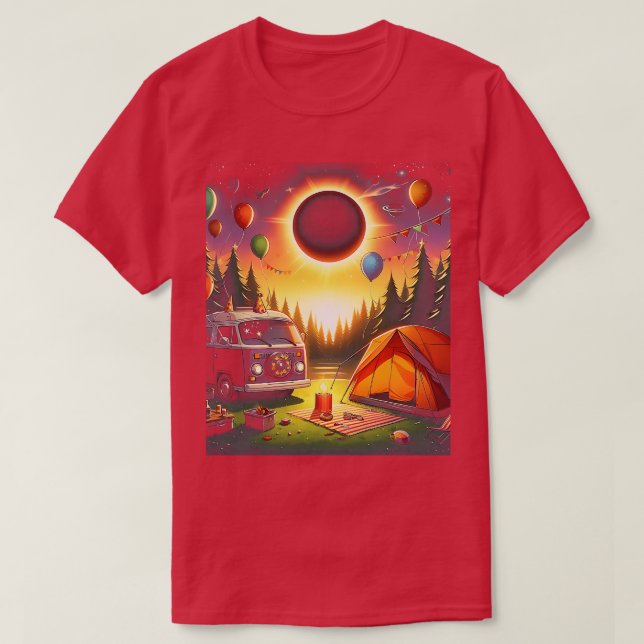 Camiseta Eclipse solar de camping mi primer eclipse solar t (Diseño del anverso)