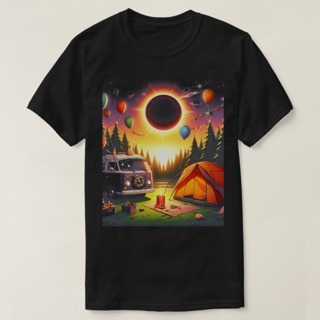 Camiseta Eclipse solar de camping mi primer eclipse solar t (Diseño del anverso)