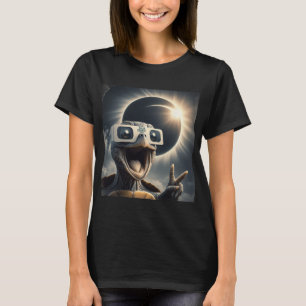 Camiseta Eclipse solar de hombres con niños de tortuga self