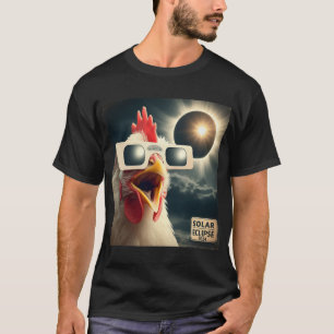 Camiseta Eclipse solar de los hombres de niños de pollo sel