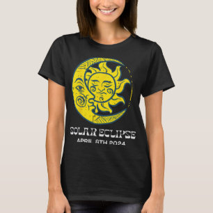 Camiseta Eclipse solar de luna 2024 Totalidad Abril 8 Mujer