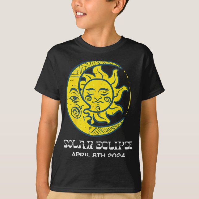 Camiseta Eclipse solar de luna 2024 Totalidad Abril 8 Mujer (Anverso)
