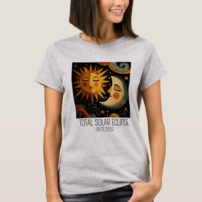 Camiseta Eclipse solar de sol y luna (Anverso)