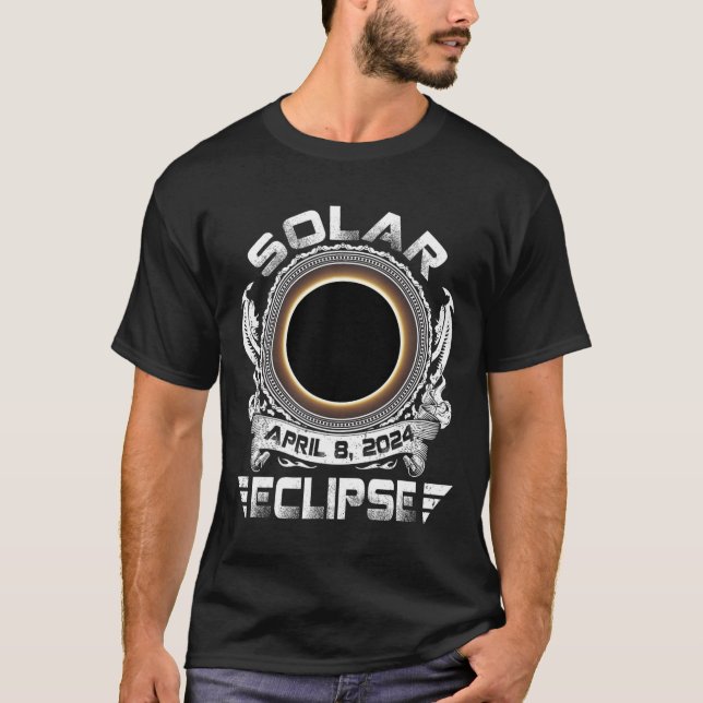 Camiseta Eclipse solar de Sun Retro 2024 Totalidad Abril 8  (Anverso)