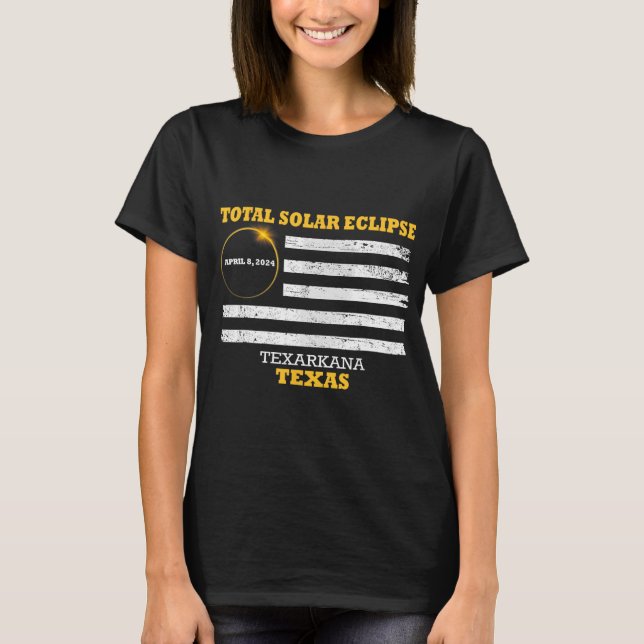 Camiseta Eclipse solar de Texarkana 2024 2024 040824 Eclips (Anverso)