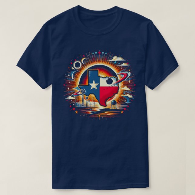 Camiseta Eclipse solar de Texas 2024 Episodios solares de n (Diseño del anverso)