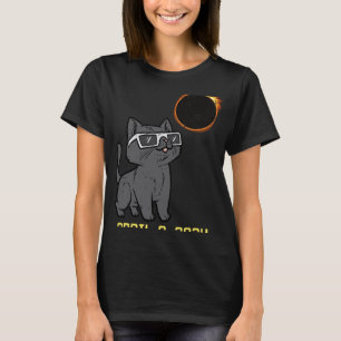 Camiseta Eclipse solar del gato 2024 Totalidad Abril 8 Muje