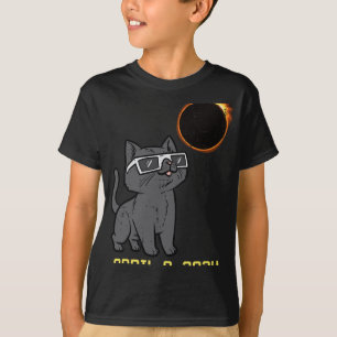 Camiseta Eclipse solar del gato 2024 Totalidad Abril 8 Muje