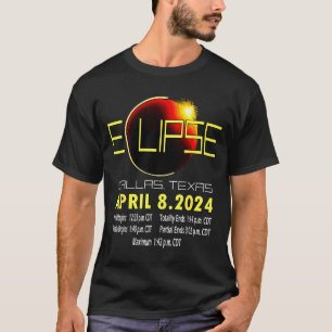 Camiseta Eclipse solar divertido Dallas Texas 2024 Eclipse