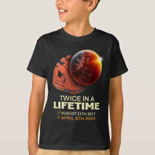 Camiseta Eclipse Solar Femenino Divertido Dos Veces en la V