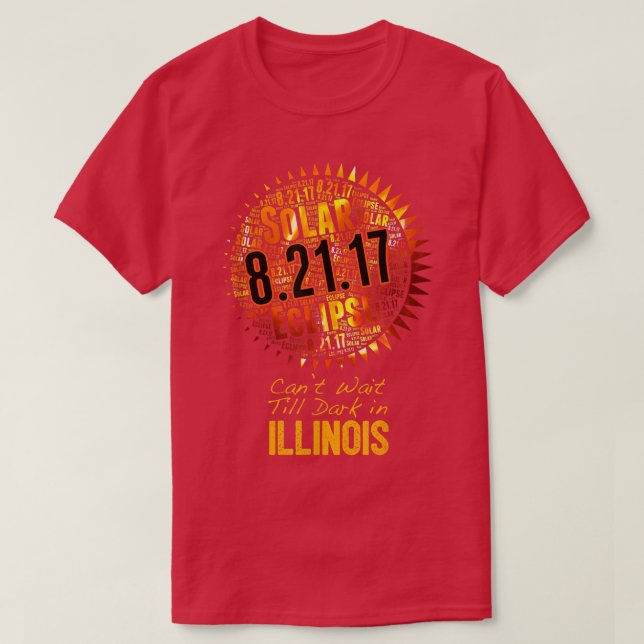 Camiseta Eclipse solar Illinois Astronomer Te (Diseño del anverso)