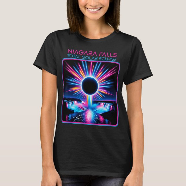 Camiseta Eclipse solar Niagara Cae Evento de Totalidad Souv (Anverso)