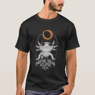 Camiseta Eclipse solar parcial 2025 Axolotl Anfibio