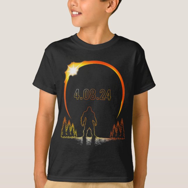 Camiseta Eclipse solar saquatch Totalidad 2024 Eclipse (Anverso)
