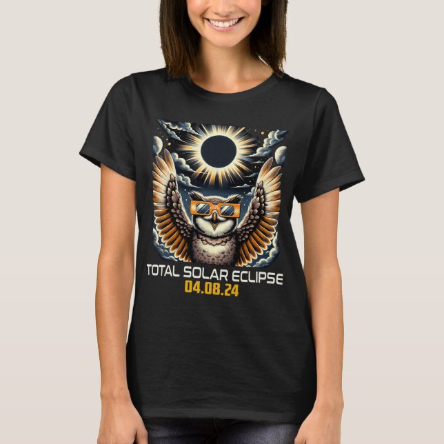Camiseta Eclipse solar Selfie Eclipse solar 2024 Totalidad (Anverso)