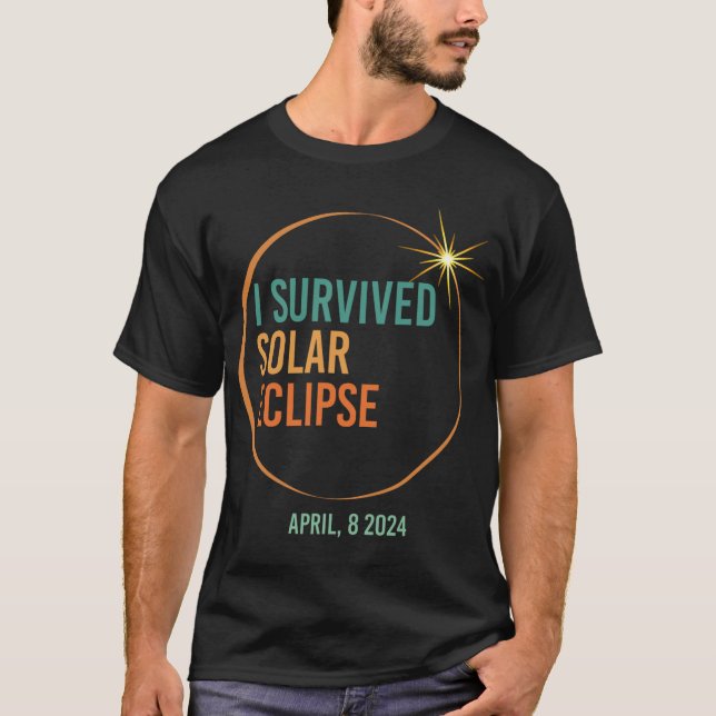 Camiseta Eclipse solar sobrevivido 8 de abril de 2024 Graci (Anverso)