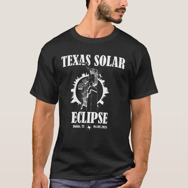 Camiseta Eclipse solar Texas Design 2 (Anverso)
