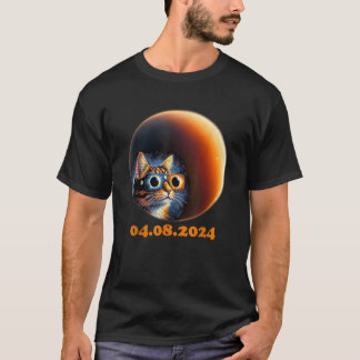 Camiseta Eclipse Solar Total 04 Abr 08 2024 Gato de Totalid