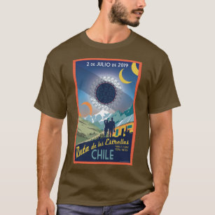 Camiseta Eclipse solar total 2019 de Chile