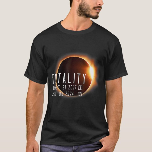 Camiseta Eclipse Solar Total 2024 2017 Totalidad Dos Veces  (Anverso)