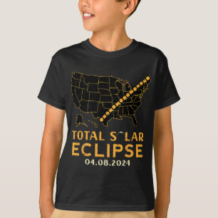 Camiseta Eclipse solar total 2024 Abril 8 Hombres Mujeres N