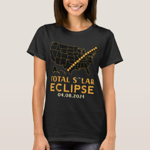 Camiseta Eclipse solar total 2024 Abril 8 Hombres Mujeres N