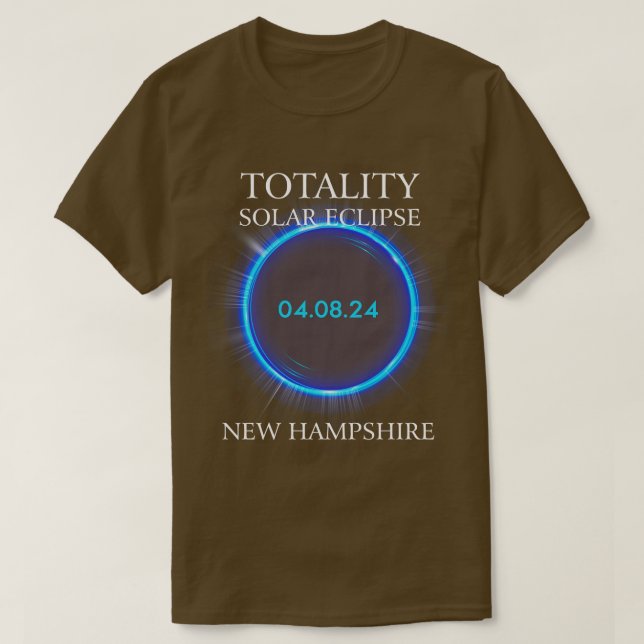 Camiseta eclipse solar total 2024 Astronomía de New Hampshi (Diseño del anverso)