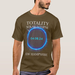 Camiseta eclipse solar total 2024 Astronomía de New Hampshi