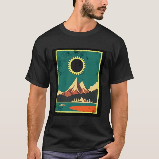 Camiseta Eclipse solar total 2024 Astronomía total abril (Anverso)