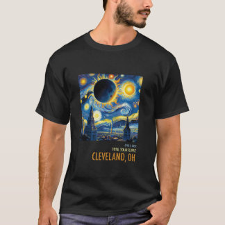 Camiseta Eclipse Solar Total 2024 Cleveland OH Larga Manga
