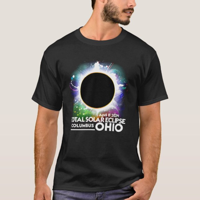 Camiseta Eclipse solar total 2024 Columbus OHIO Totality Ap (Anverso)