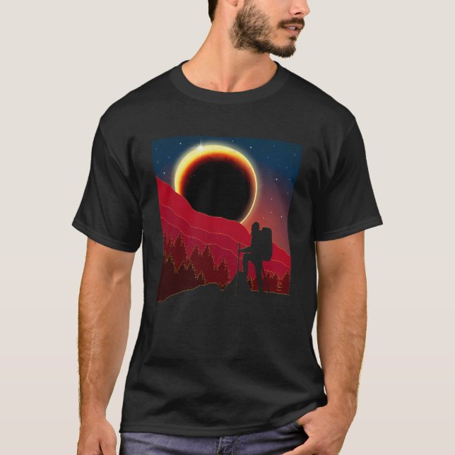 Camiseta Eclipse solar total 2024 Estados Unidos Escaladore (Anverso)