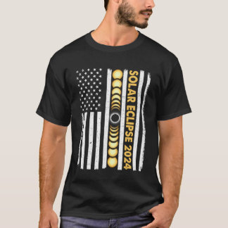 Camiseta Eclipse solar total 2024 Fases totales EE.UU.