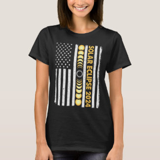 Camiseta Eclipse solar total 2024 Fases totales EE.UU.