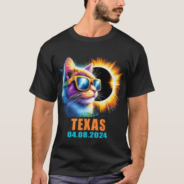 Camiseta Eclipse solar total 2024 Gles de eclipse solar de  (Anverso)