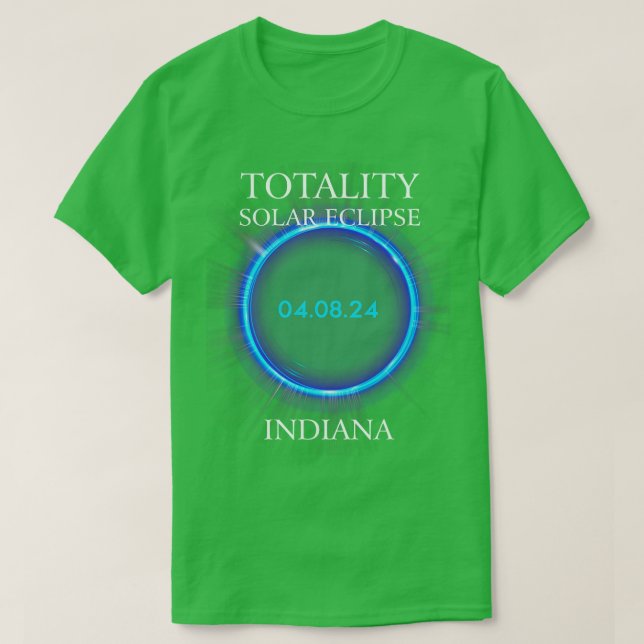Camiseta eclipse solar total 2024 Indiana 04 (Diseño del anverso)