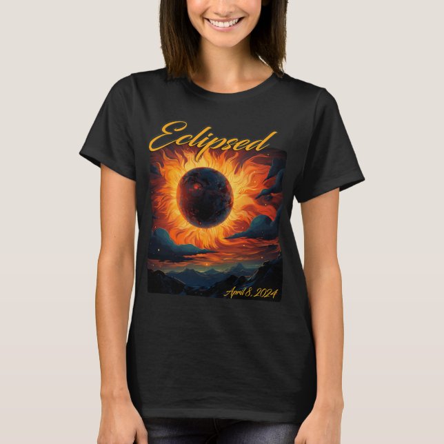 Camiseta Eclipse solar total 2024 Luna solar total (Anverso)