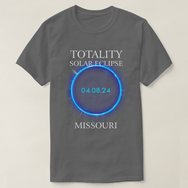 Camiseta eclipse solar total 2024 Misuri 04 (Diseño del anverso)