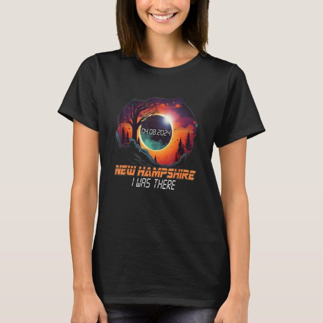 Camiseta Eclipse solar total 2024 New Hampshire (Anverso)