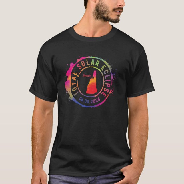 Camiseta Eclipse solar total 2024 New Hampshire Lancast (Anverso)
