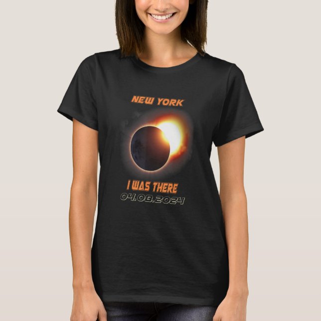 Camiseta Eclipse Solar Total 2024 Nueva York (Anverso)