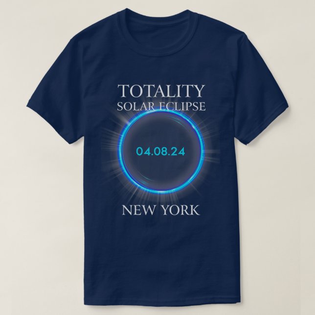 Camiseta Eclipse solar total 2024 Nueva York 040824 Astrono (Diseño del anverso)